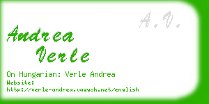 andrea verle business card